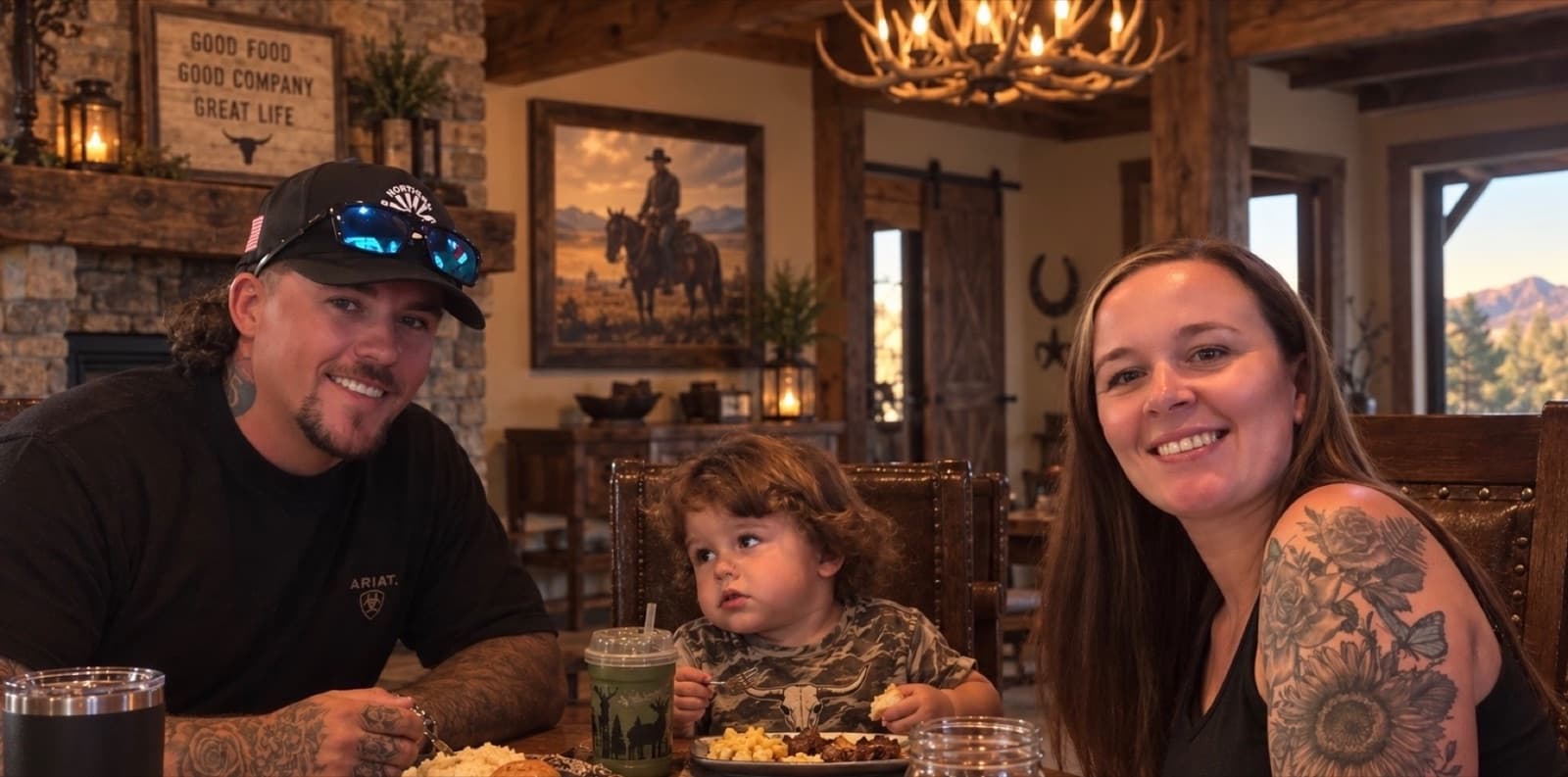 Aaron Ward with his family