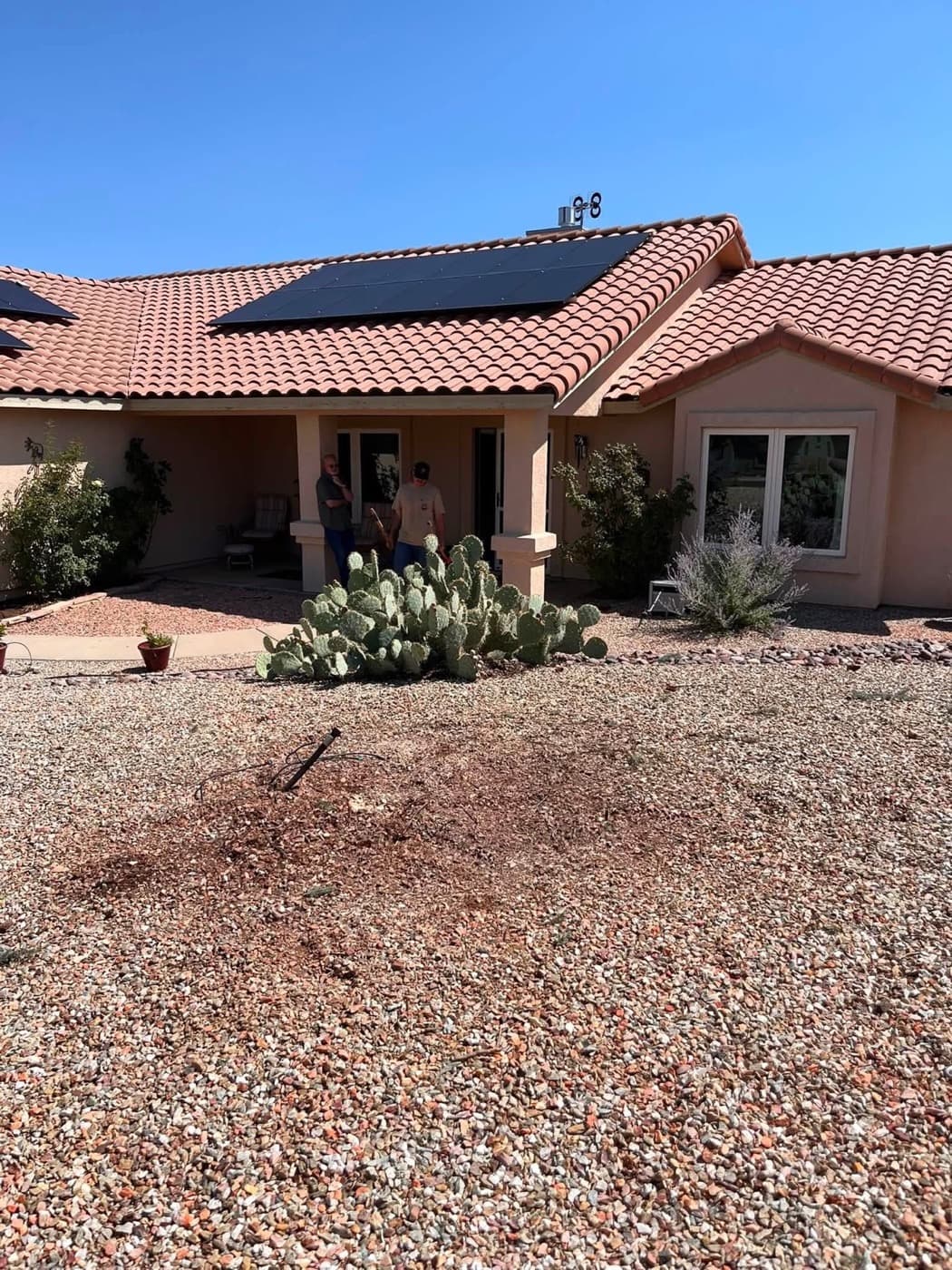 Cleared front property area