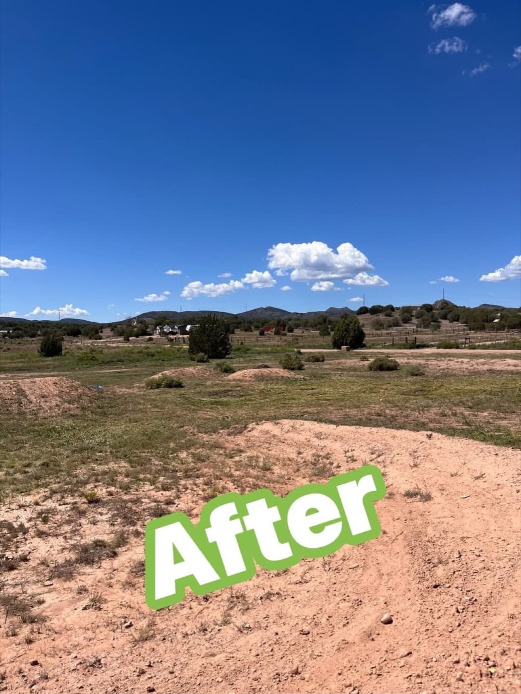 Acreage after mowing and vegetation cleanup