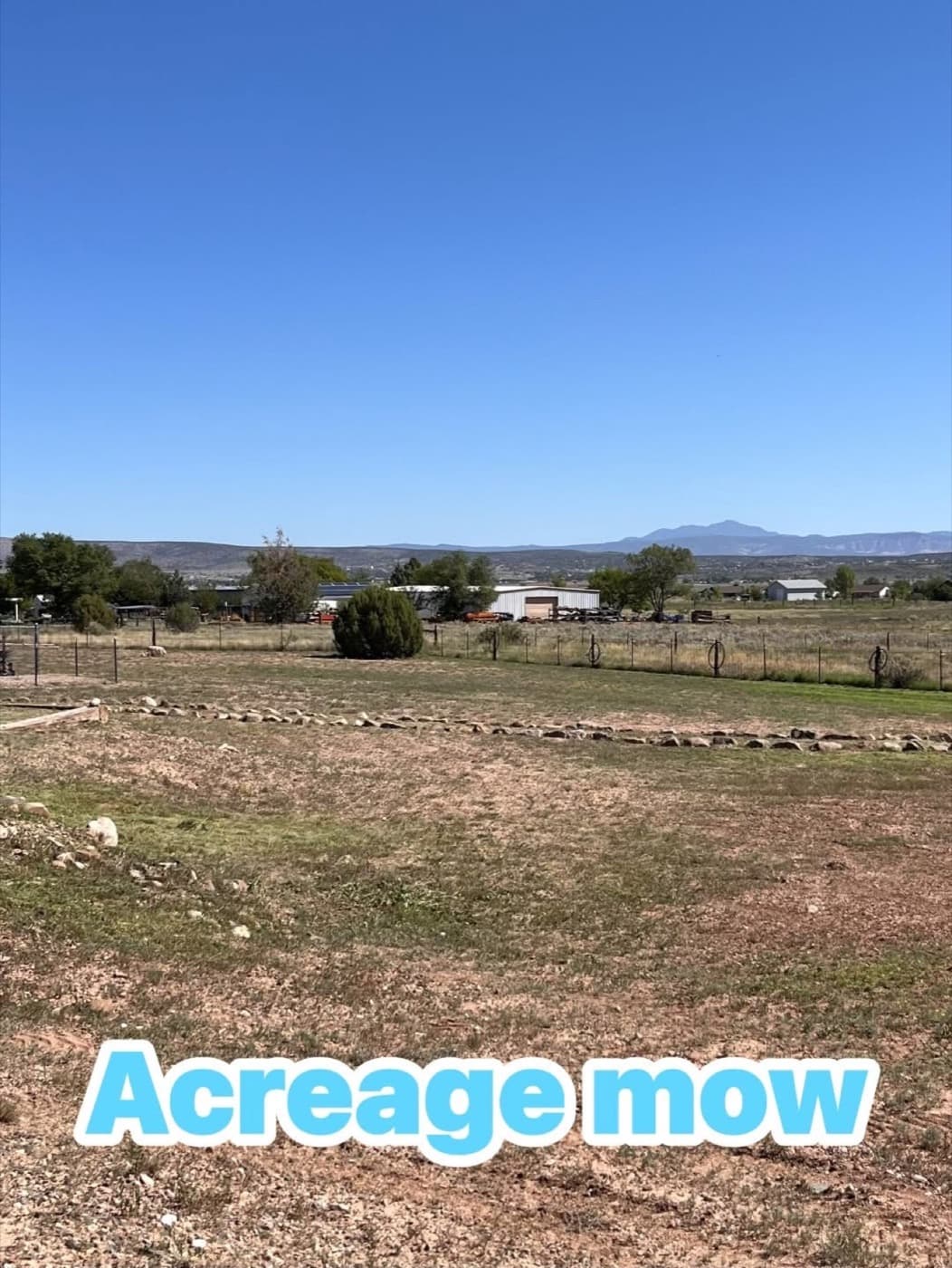 Mowed acreage property